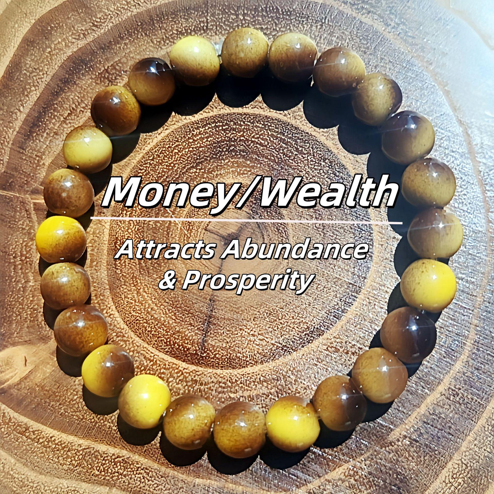 

Богемський браслет з кристалом тигрового ока - Стильний аксесуар для багатства