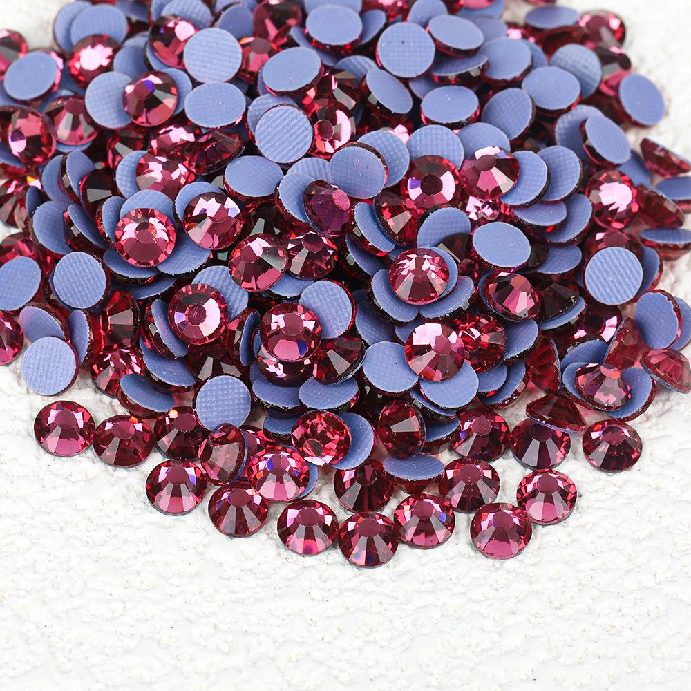 Weichen, Bază din Plastic de Înaltă Calitate Leave-In Diamante Colorate, Diamante pentru Manichiură, Autocolante Rotunde din Cristal pentru Bricolaj, Accesorii Bijuterii cu Diamante