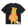 Disney Winnie l'Ourson et Tigrou Halloween Anime T-shirt Unisexe et Femme Été Nouvelle Mode Haut en Coton Doux et Respirant