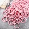 100/200PCS 4cm Elastic Hair Bands Candy Colors Hair Ties for Girls Chidren Headband Colorful Hair Accessories Headwear