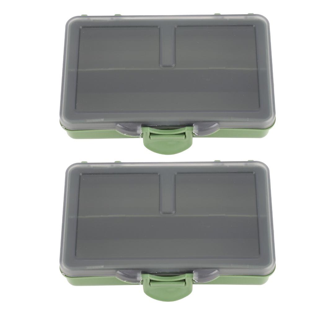 2PCS Multiple Grids Bait Storage Case PP Fishing Tackle Box Hook Bait Gadget  Flying Fishing