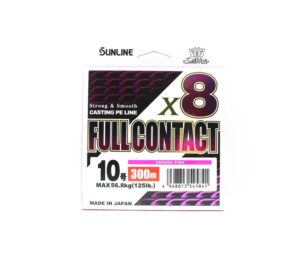 Sunline PE Line X8 Full Contact Casting 300m PE 10 125lb Růžová (5841)
