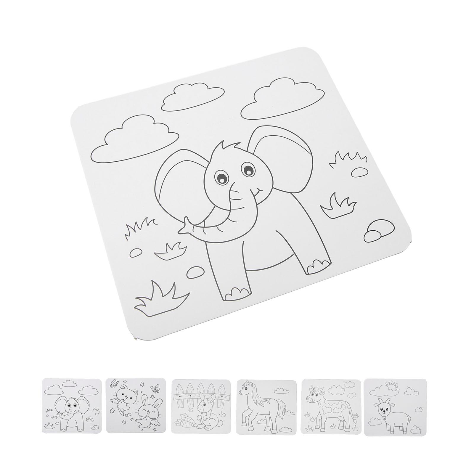 Предварительно нарисованный холст с контуром животного — фото 10