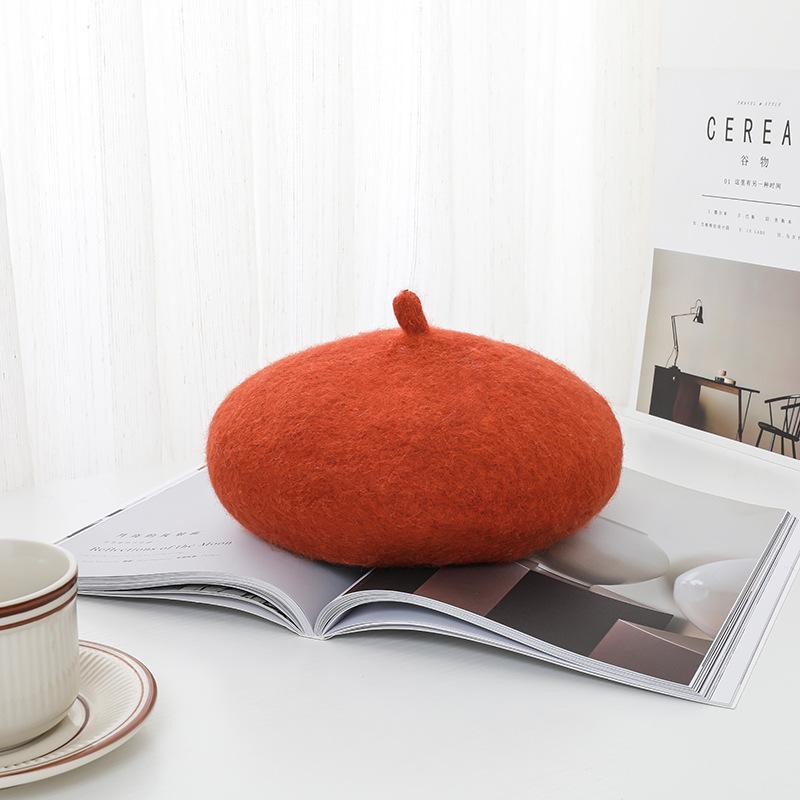 Wool beret painter hat women autumn and winter versatile retro hat winter versatile hat