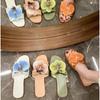 Summer New Women's Flats Slippers Flower Women's Sandals Bathroom Slippers Banquet Party Women's Shoes Slides
