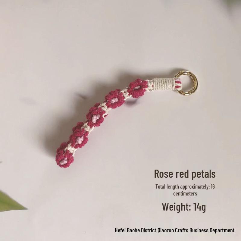 Colorful Daisy Wrist Strap Keychain & Bag Charm Accessory