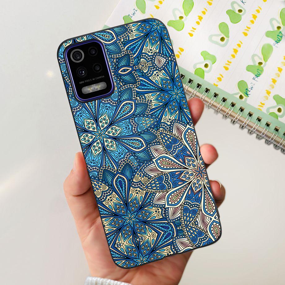 For LG K52 K42 K62 2020 Phone Case Back Cover Black Matte Soft TPU Silicone Bumper Shell For LG Q52 Q62 LGK52 K 62 Butterfly Bag