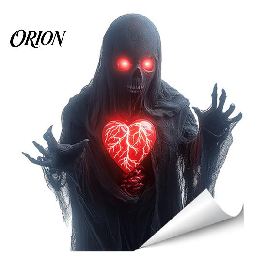 Weather Resistant Glass Ornaments Halloween Ghost Skeleton Grim Reaper Static Window Clings, Horror Break Through Spooky Theme Decals Decals,