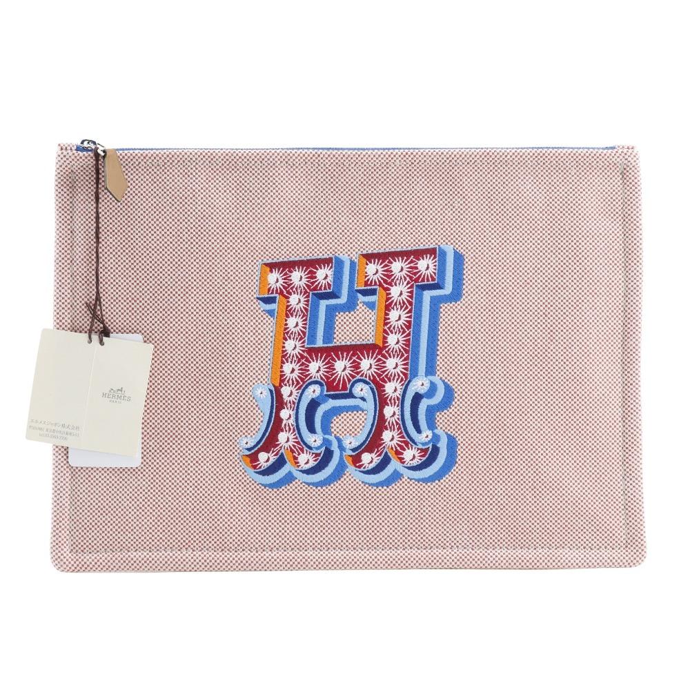 

HERMES Yachting GM Electric Pouch Flat pouch Orange Towar GM Women Used