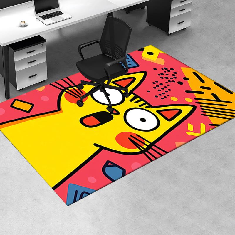 Line Kitten Office Carpet Soft Polyester Entrance Carpet Washable Non slip Machine Washable Indoor C