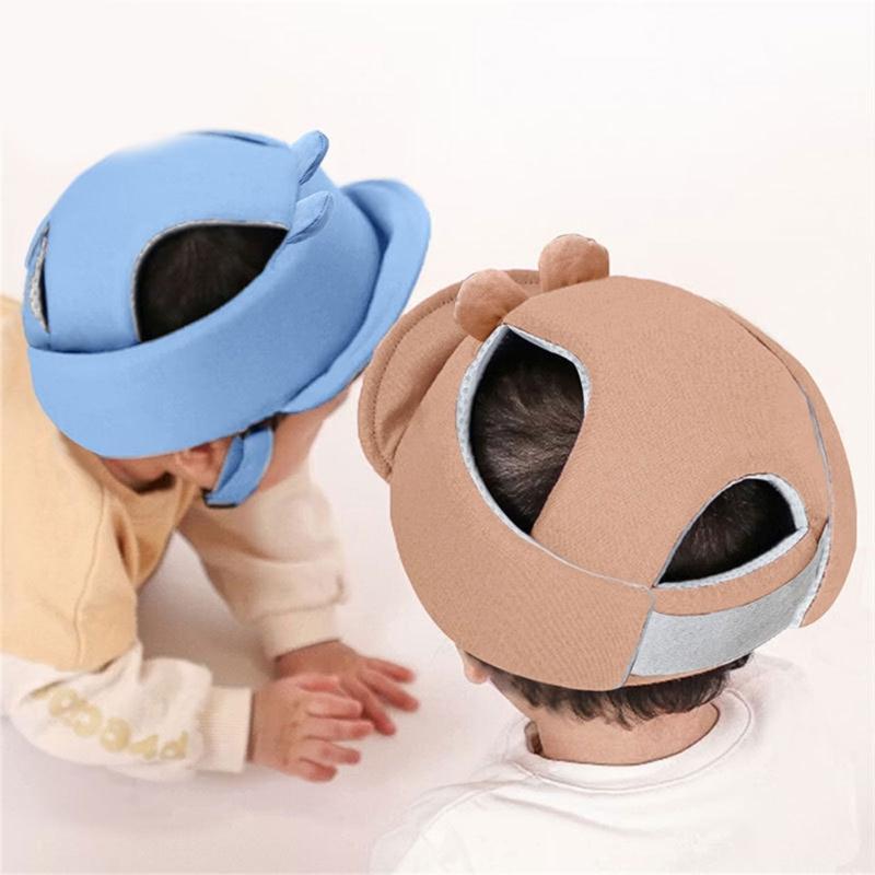 Prodyšná dětská bezpečnostní helma Klobouk Jednobarevný Lehký design Ochrana hlavy pro učící se chodit Batole Dítě