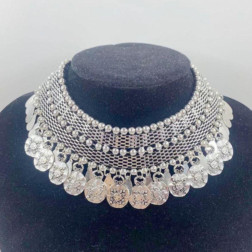 Geometric Shape Vintage Necklaces Alloy Turkish Necklaces Fashion Boho Necklaces  Vintage Look