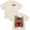 Japanese Artist Yayoi Kusama Pumpkin Eyes Art Show Vintage Washed T Shirt Unisex Unisex Clothing High Quality Short Sleeve Tshirt