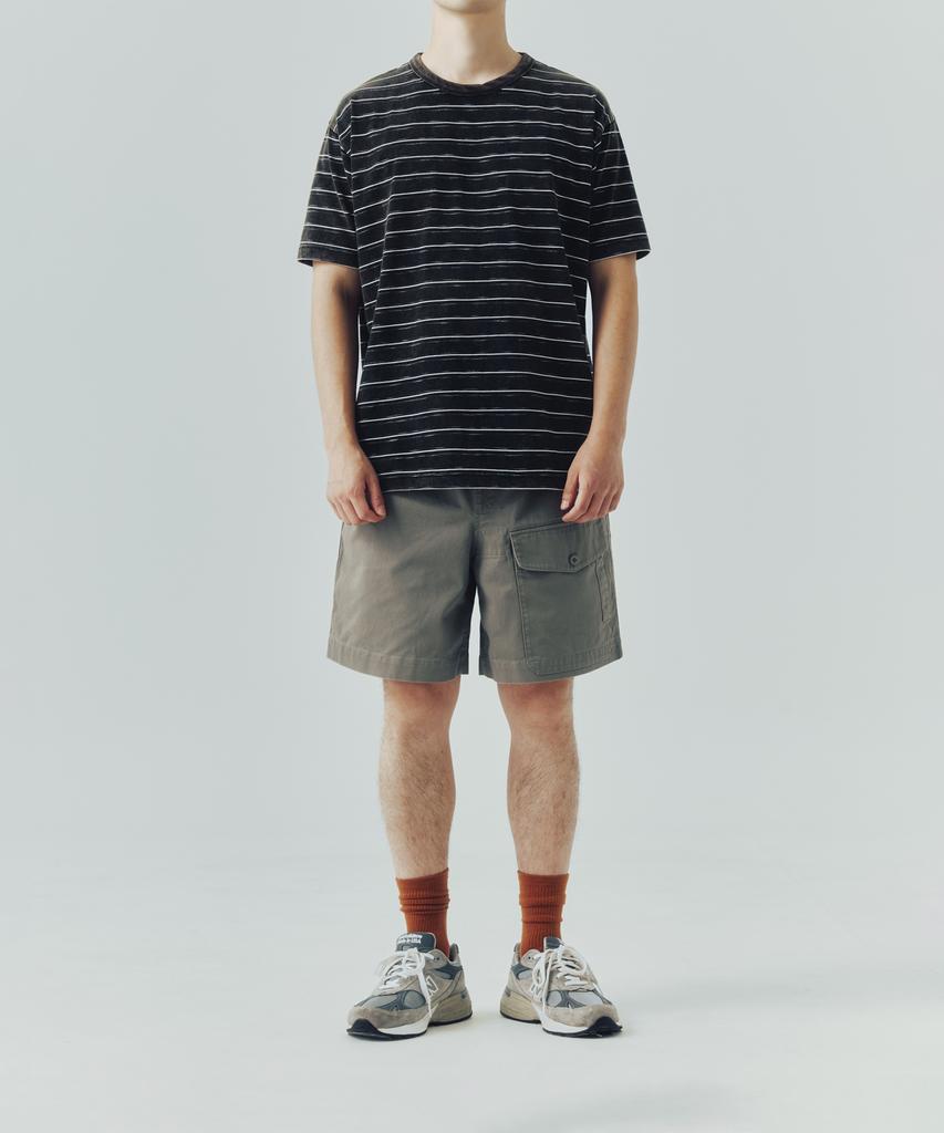 ESPIONAGE (Standard Fit) Vintage Washed Border Tee Black