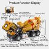 1:40 Electric Cement Mixer Truck Model Toy Alloy Diecast Sound Light Pull Back Engineering Vehicle Models for Boys Gifts