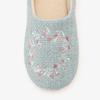 Afternoon Tea Living JL07 Embroidered Babouche Blue Slippers,