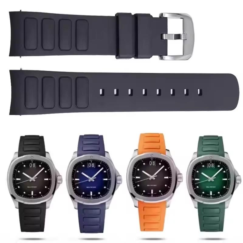 For Mido Multifort TV M049.526 Waterproof Rubber Watch Strap 22mm M049 Curved Interface Silicone Watch Accessories Band
