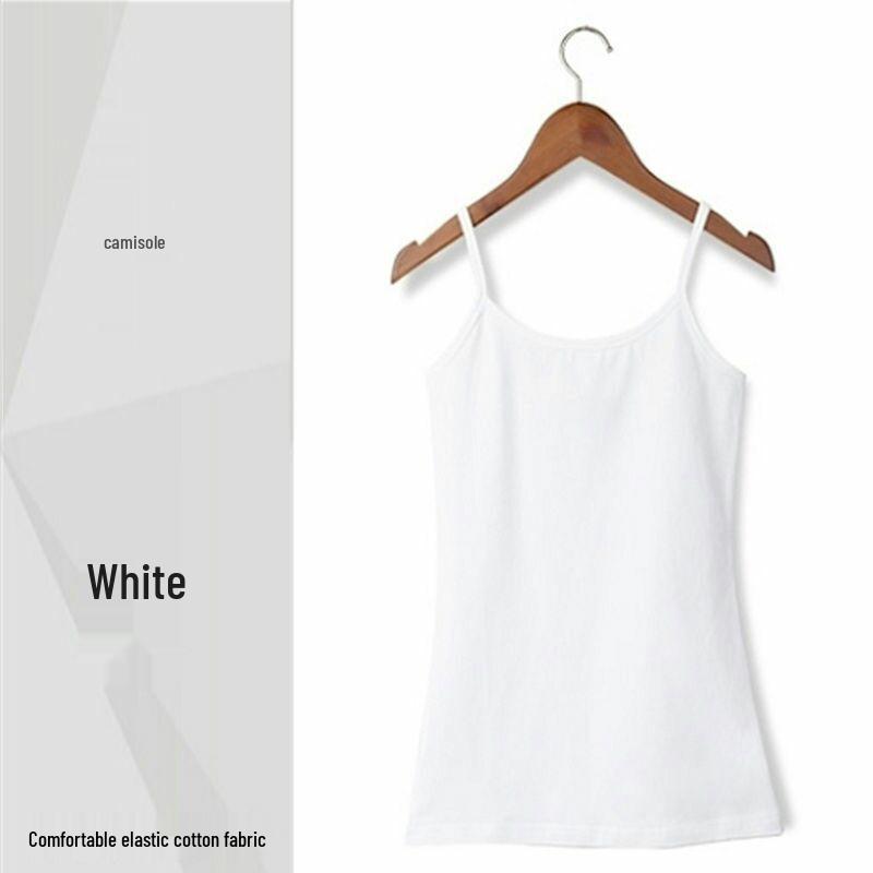Женская весенне-летняя хлопковая облегающая майка-камисоль - Сексуальная тонкая базовая майка L (100-110 jin)