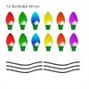 1 Set Christmas Decorations Christmas Light Bulb Shaped Reflective Magnetic Stickers Automobile Decoration Motorcycle Sticker