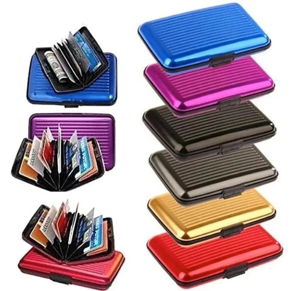 Aluminum Metal Bankcard Blocking Hard Case Wallet Credit Card Anti-RFID Scanning  for Men and Women Protect Holder