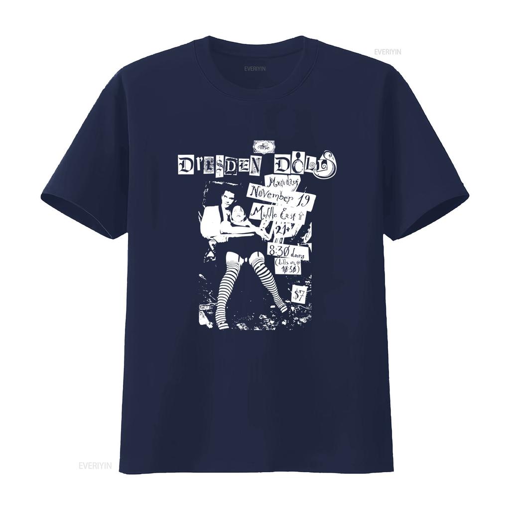 the Dresden Dolls T Shirt Vintage Rock Concert Design For Fans Cool  vintage Washed Unisex graphic Versatile fashion Stretched