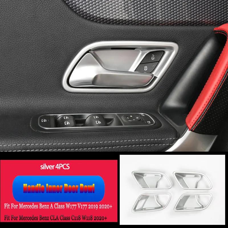 

Hot Interior Mouldings For Mercedes Benz A CLA Class W177 V177 C118 W118 AMG A35/45 CLA35 CLA45 2019 2020 Car Door Armrest Handl белый