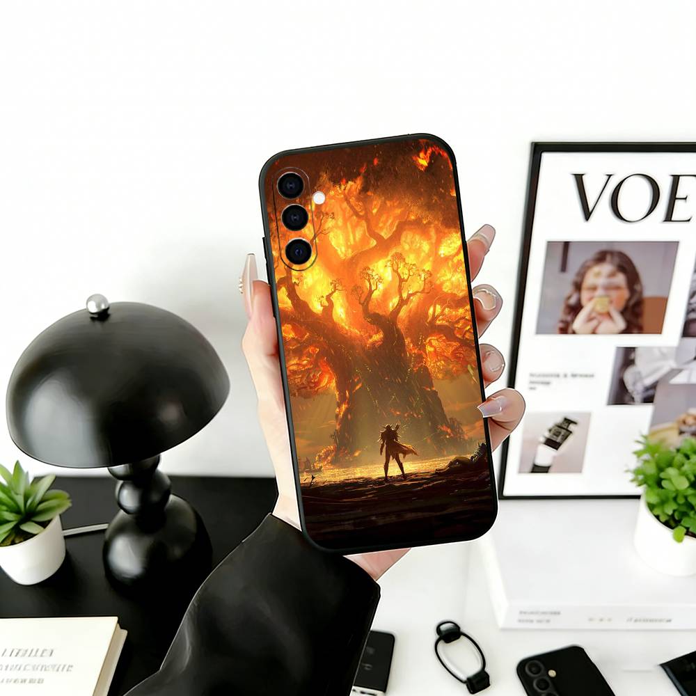 W-Warcraft G-Game Phone Case Black Silicone Soft For Samsung Galaxy A73,A72,A71,A70,A53,A52,A51
