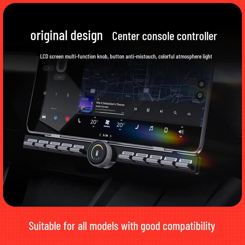 Compatible Multifunctional Rotating Buttons for Tesla Model 3/Y & YL Central Control Screen 2.0 Refresh YL Central Control Custom Physical Button