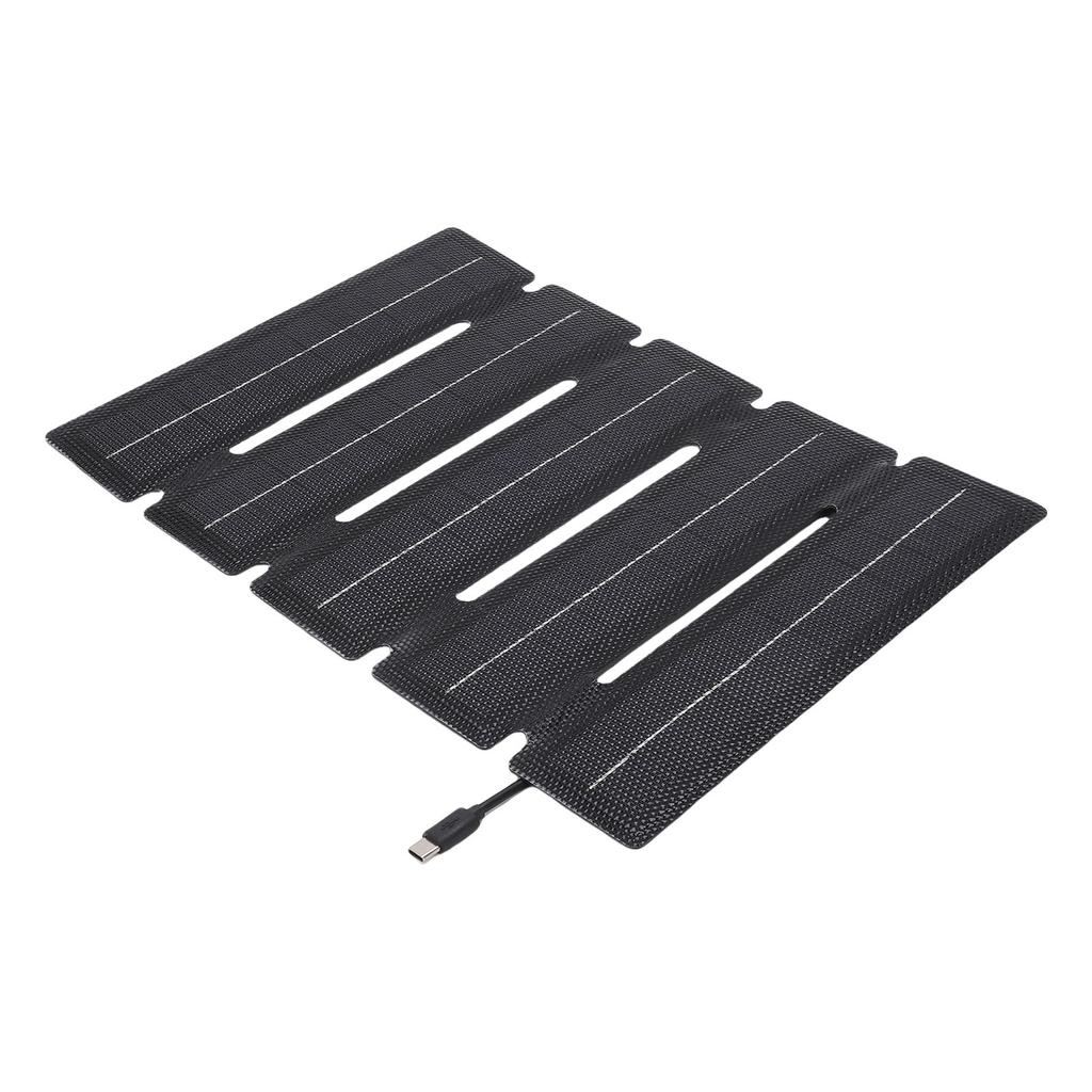 25W Solar Panel   25W ETFE Foldable Solar Panel 5 Times   Thin Monocrystalline Portable   with ETFE Laminate for Outdoor Camping, Hiki