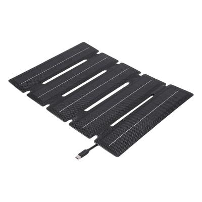 25W ETFE Foldable Solar Panel 5 Fold   Thin Monocrystalline Portable Solar   for Outdoor Camping Hiking Travel