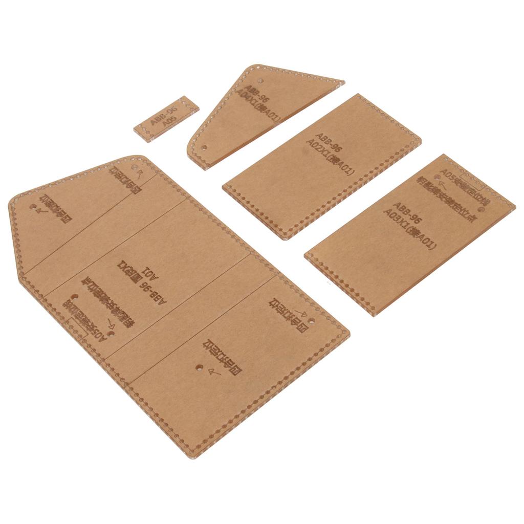 5pcs Key Case Acrylic Template Professional Precise Cutting Multifunction Wallet Acrylic Template