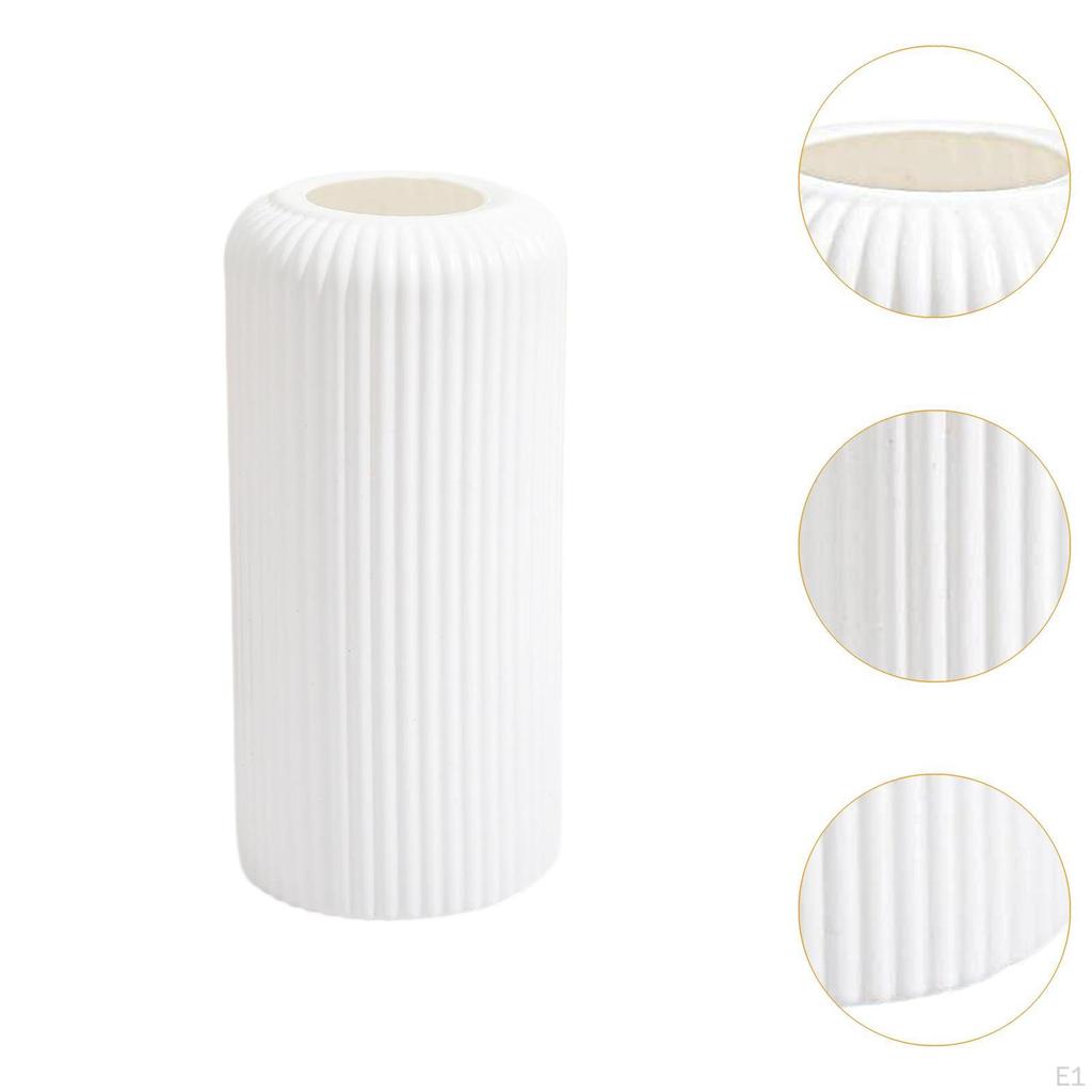 Striped Flower Vase Decorative Desktop Ornament Creative Floral Arrangement Display Plants