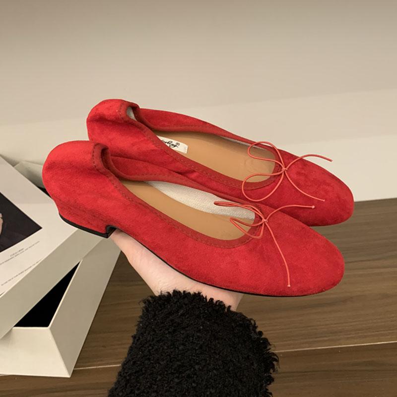 Mode 2025 Neue Damen Flache Damen Ballerinas Tanzschuhe mit niedrigem Absatz Schuhe Mode Runde Zehen Damen Flats Slipper