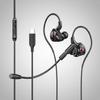 Dual Mic Wired Earphone in-Ear Earpiece Headset Stereo Wired Earbuds Wired Headset  Listen To Music