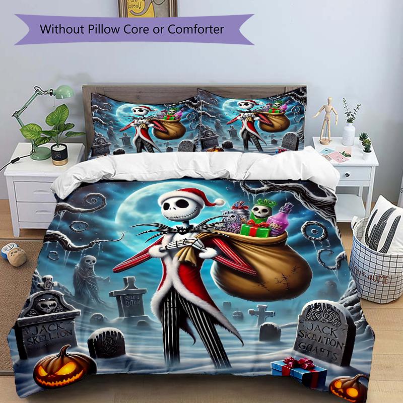 1Pc Nightmare Before Christmas Bedding Set Quilt Cover Pillowcase Home Christmas Xmas Halloween Gift 1 Duvet Cover 2 Pillowcase S921453