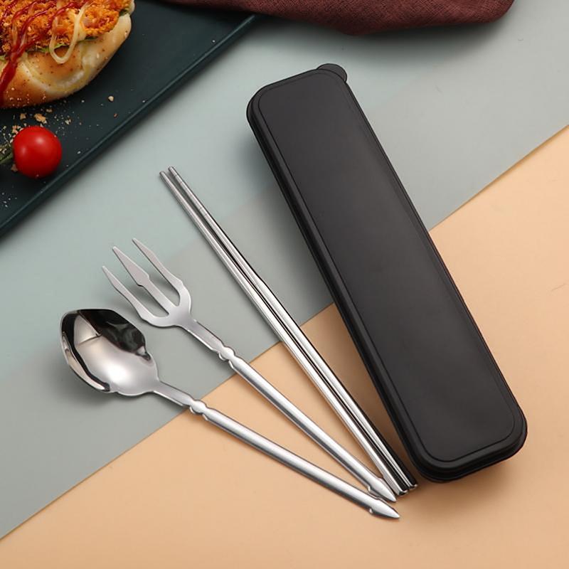 Stainless Steel Cutlery Sets Western Chopsticks Forks And Spoons Hotel Dinner Table Service French Wedding Decoration