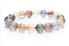 KOUOKU Old Multicolor Rutilated Quartz Bracelet 10mm Power Stone Money Luck Good Luck Brazilian Natural Stone Prayer Beads Rutilated Quartz [K