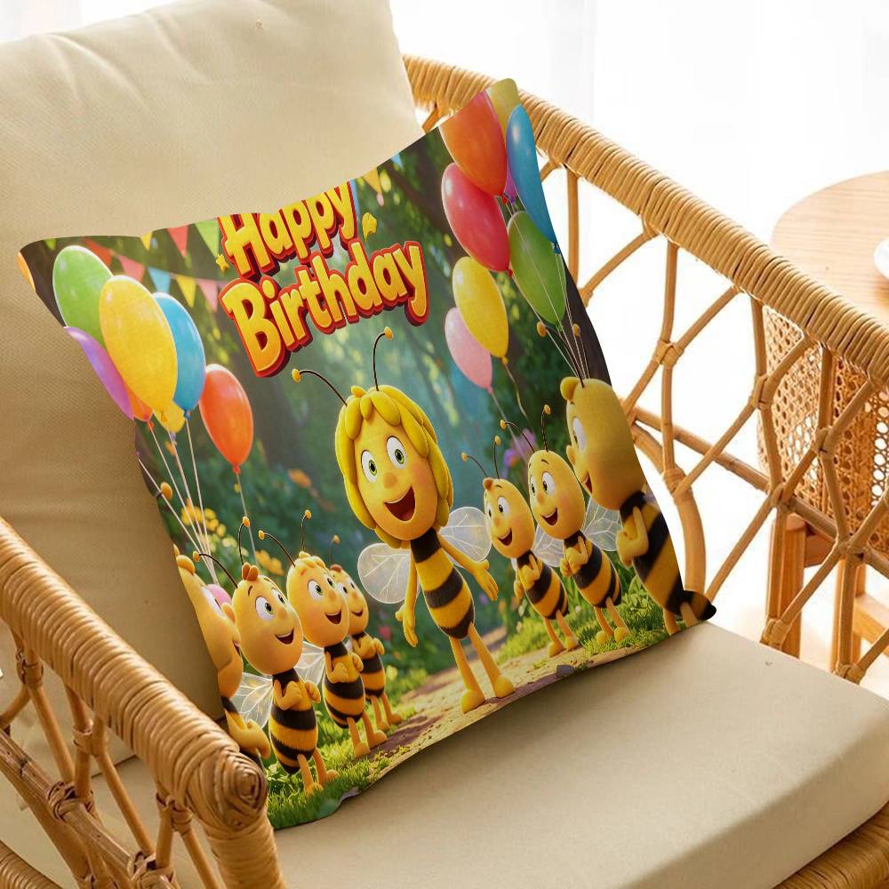 Cute Maya Bees Pillow Anime Pillow Sofa Bed Head Pillow Cover Cushion Cover Fashion