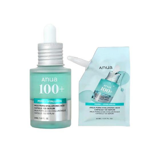 Anua PDRN Hyaluronic Acid Capsule 100 Serum Intensive Hydration & Skin Revitalizing 30ml + 30ml Refill