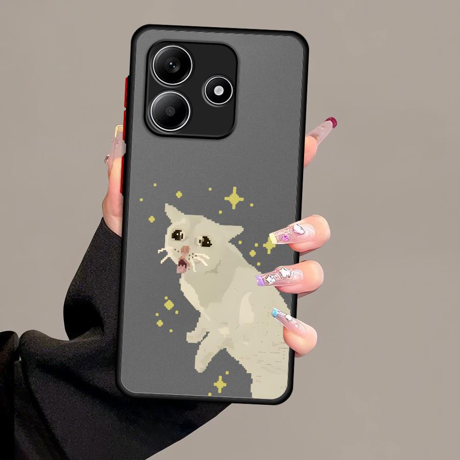 Funda Back Phone Cover Case for Xiaomi Redmi Note 14 14C A4 13 Pro Plus 13C 12 11 9S 10 Cartoon Cute Cat
