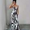Summer New Hot-selling Women's Clothing European and American Style Fashion Printing Sexy Suspender Dress