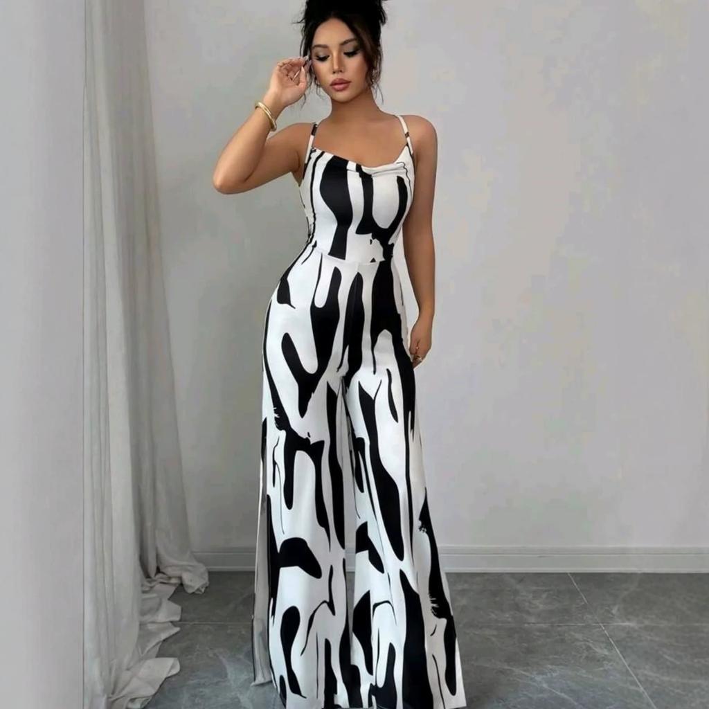 Summer New Hot-selling Women's Clothing European and American Style Fashion Printing Sexy Suspender Dress
