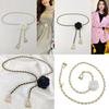 Tea Flower Waist Chain Accessory For Women With Interwoven Metal Chain For Casual Wear