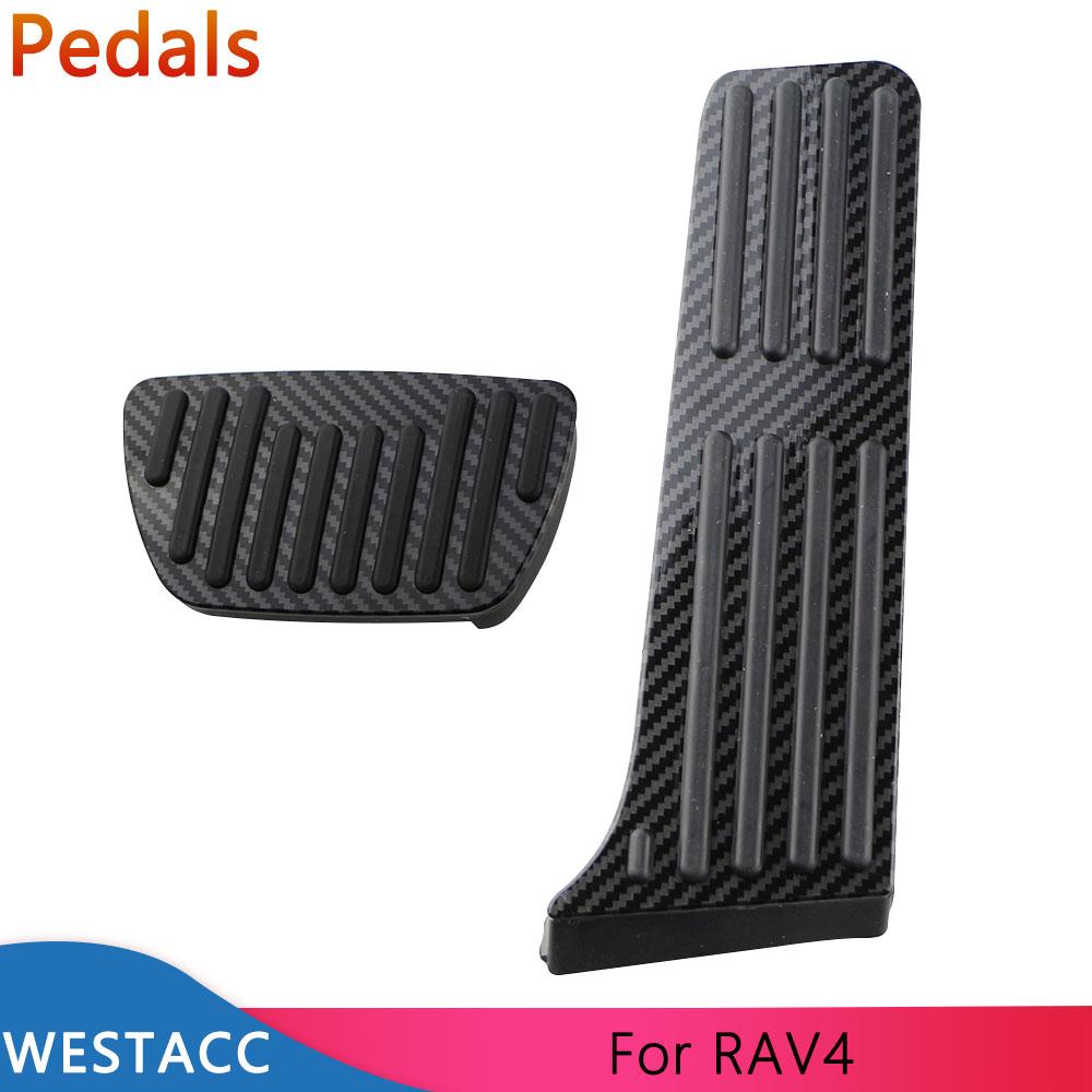 Carbon Fiber Car Pedals for Toyota RAV4 RAV 4 XA50 2022 Accelerator Brake Foot Rest Pedal Cover