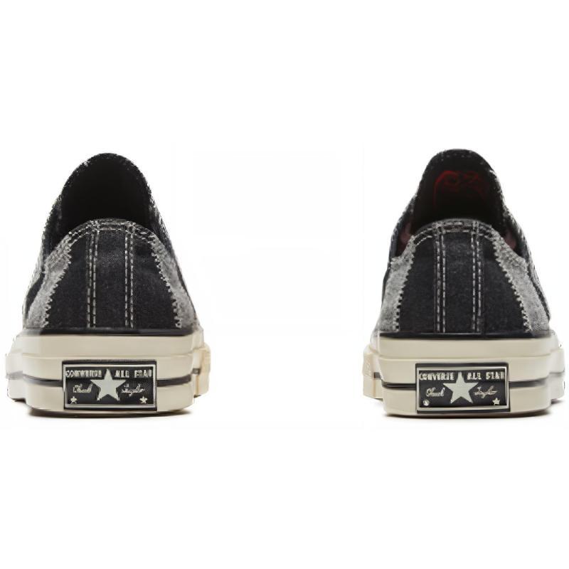 Converse Chuck 1970s Comfortable and Versatile Low-Top Espadrilles Unisex Black Grey