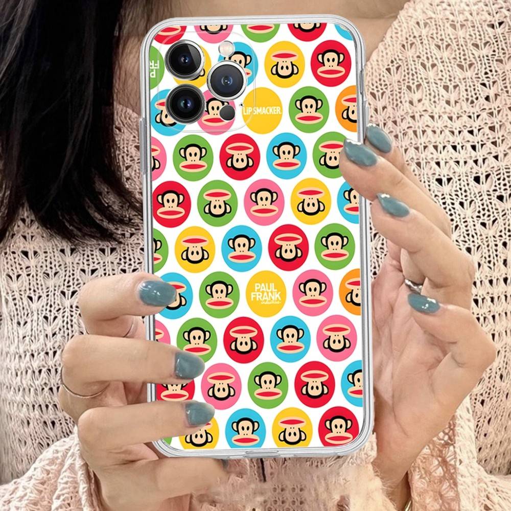 Classic Fashion Logo P-Paul F-Frank Phone Case For iPhone 17 16 15 14 13 11 12 Pro Max 16 Plus Transparent