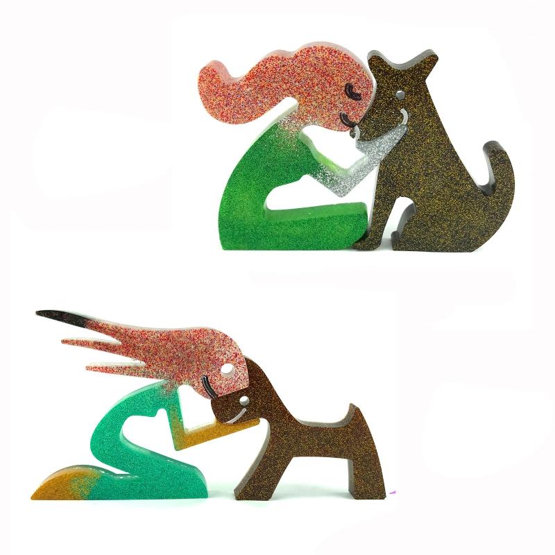 Dog Keychain Mold Silicone Keychain Mold Pendant Clay Mold with Hole for DIY Keychain Home Car Handbag Backpack Decor