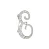 Alloy Letter Brooch with Embedded Crystals Elegant Alphabet Pin Suitable for Formal and Casual Wear Stylish Metal Letter Accessory