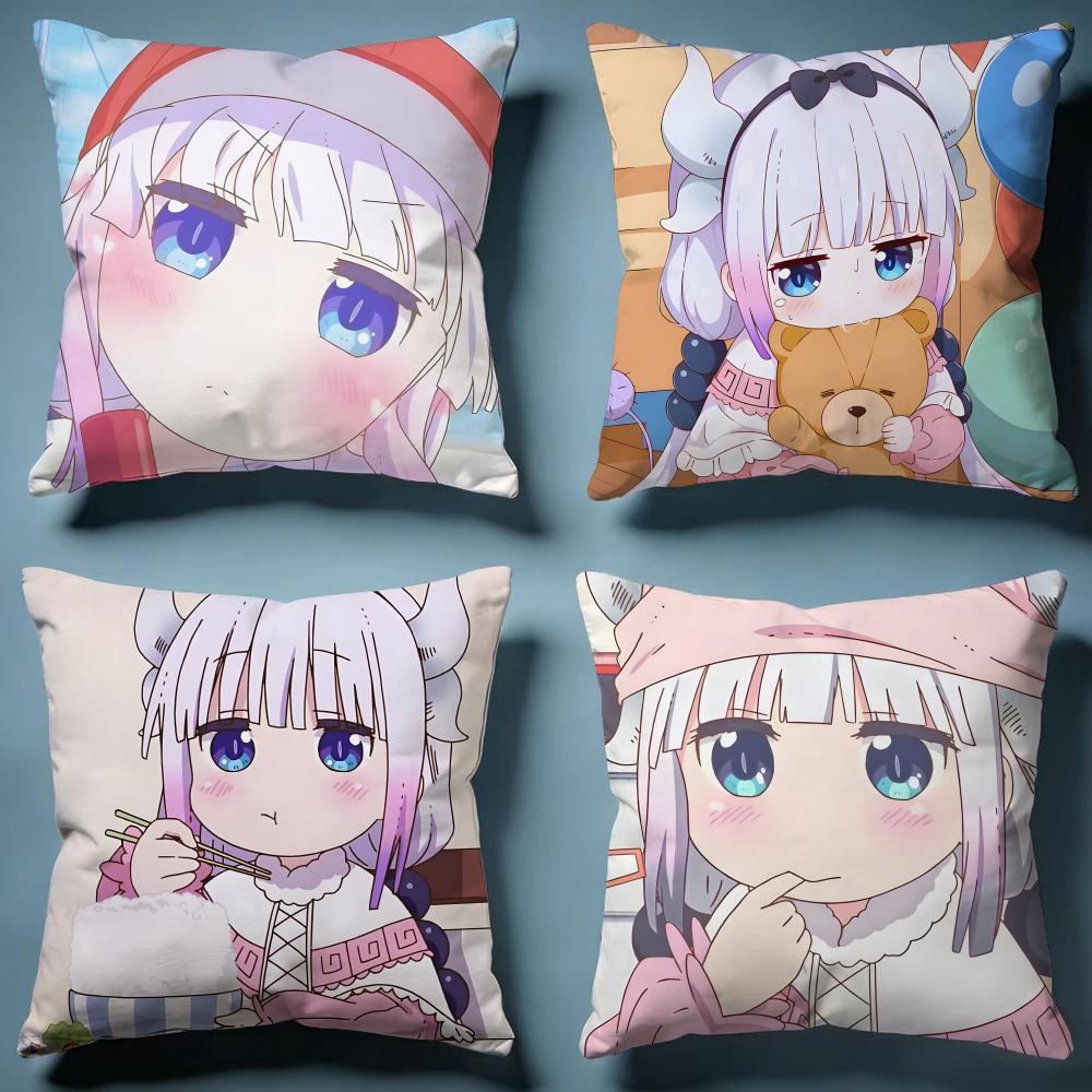 Stylish MMiss Kobayashis Dragon Maidiou Cushion Cover Soft Decorative Pillow Case Suitable for Bedroom Sofa Car Travel Use