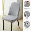 Jacquard Curved Dining Chair Cover Spandex Elastic Seat Cover Stretch Chair Covers for Hotel Banquet Restaurant Kitchen Wedding